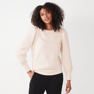 Philosophy Gray-White puff sleeve sweatshirt